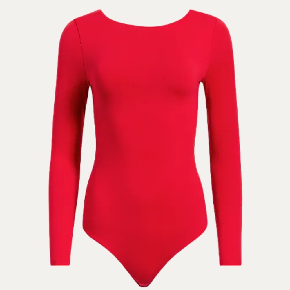 Nuuds | Open Back Bodysuit, Cherry, M